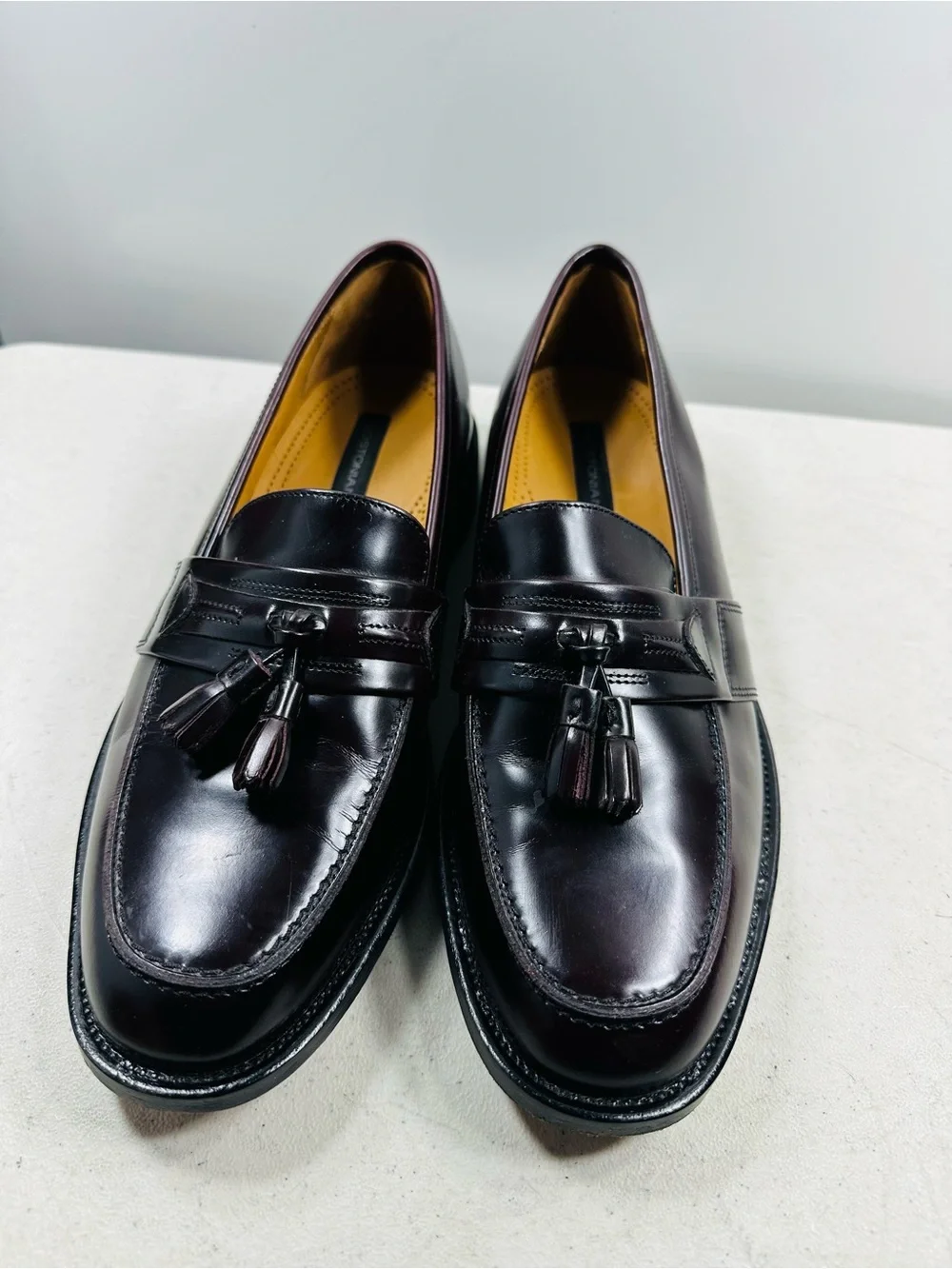 Bostonian Burgundy Leather Tassel Loafers size 8,5